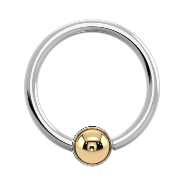 LeRoi Fixed Doublette Ring 16g Horizontal stock photo