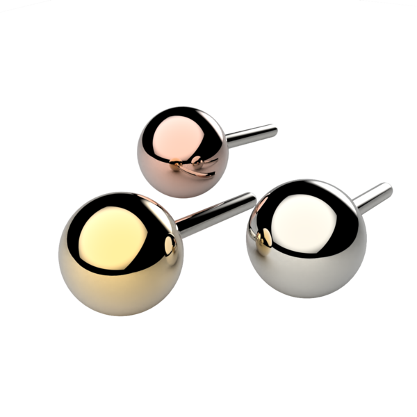 LeRoi Gold Ball End in 14k yellow gold